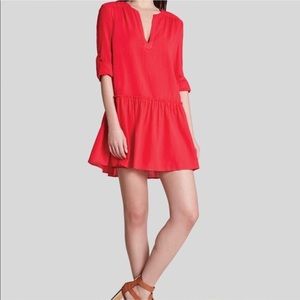 BCBG Lauryn Red Cotton Dress
